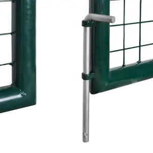 Berkfield Fence Gate Steel 306x150 cm Green