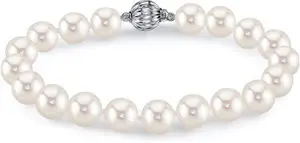 7.0-7.5mm White Freshwater Pearl Bracelet - AAA Quality