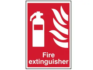 Durable PVC Fire Extinguisher Safety Sign - 200x300mm