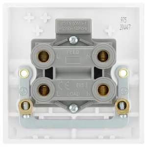 BG 45A Rocker Raised square Control switch Gloss White