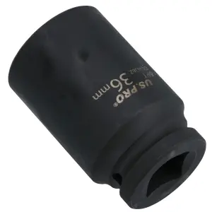 36mm Metric 3/4 Drive Double Deep Impact Socket 6 Sided Single Hex Thick Walled