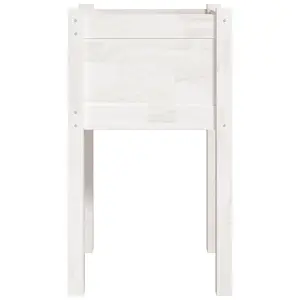 Berkfield Garden Planter White 40x40x70 cm Solid Pinewood