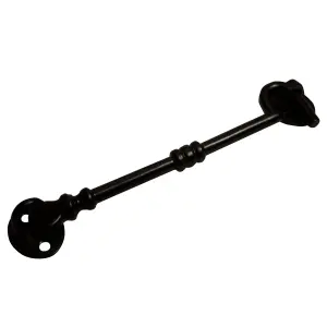 Blooma Black Antique effect Cast iron Cabin hook, (L)204mm