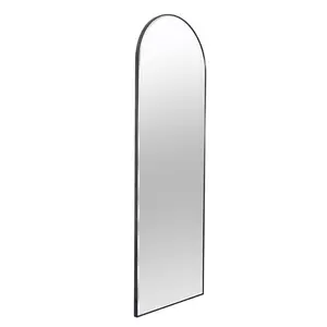 Salma Metal Flat Mirror Gunmetal/Bevel Edge / 170cm H x 61cm W