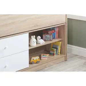 Birlea Leyton Cabin Bed White & Oak Effect