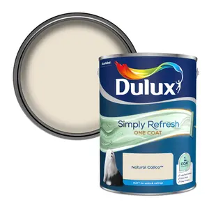 Dulux One coat Natural calico Matt Emulsion paint, 5L