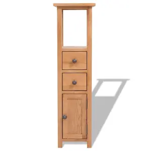 Berkfield Corner Cabinet 26x26x94 cm Solid Oak Wood