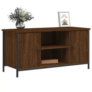 Berkfield TV Cabinet Brown Oak 100x40x50 cm Engineered Wood