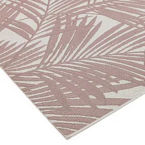 Pink Outdoor Rug, Nature-Print Stain-Resistant Rug For Patio Decks Garden, 4mm Modern Outdoor Area Rug- 160cm X 230cm