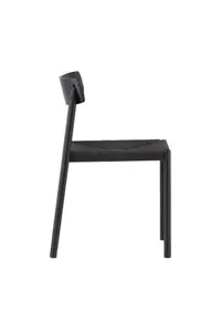 Malmön Black Rattan Dining Chair , Black