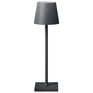 Wireless Metal Table Lamp Dark Grey BACEIRO