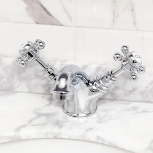 Georgina Traditional Chrome Deck-mounted Basin Mono Mixer Tap