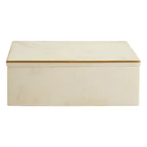 Siri Handmade Marble Decorative Box 8cm H x 23cm W x 18cm D