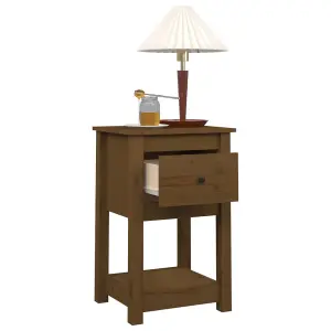 Berkfield Bedside Cabinets 2 pcs Honey Brown 40x35x61.5cm Solid Wood Pine