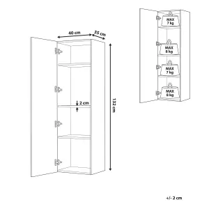 Bathroom Wall Cabinet Black MATARO