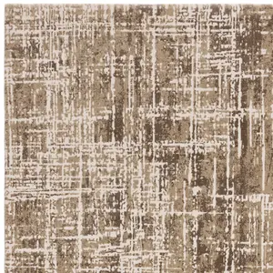 Beige Luxurious Abstract Modern Easy To Clean Rug For Dining Room Bedroom & Living Room-200cm X 290cm