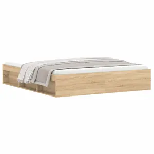 Berkfield Bed Frame Sonoma Oak 180x200 cm Super King Size