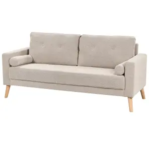 2 Seater Fabric Sofa Taupe KALMAR