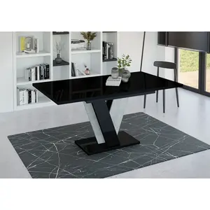 Extendable Dining Table Ameila Gloss Black