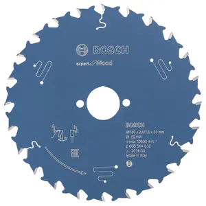 Bosch Professional Circular Saw Blade Expert for Wood - 180 x 30 x 2.6 mm, 24 Teeth