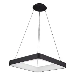 Luminosa Modern LED Hanging Pendant Black, Warm White 3000K 2750lm Dimmable