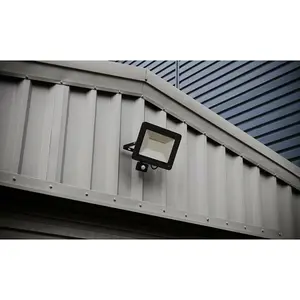 Extra Slim Floodlight with PIR Sensor - 50W SMD LED - IP65 Rated - 4500 Lumens