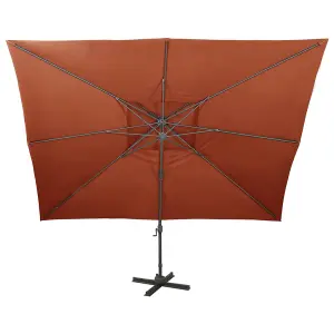 Berkfield Cantilever Umbrella with Double Top Terracotta 400x300 cm