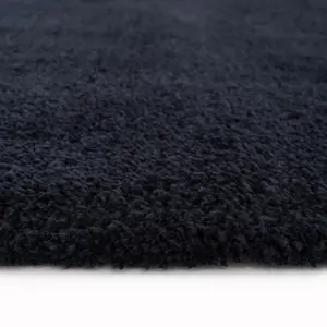 Navy Blue Luxury Plush Soft Pile Living Area Rug 160cm X 230cm