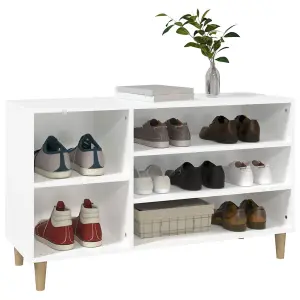 Berkfield Shoe Cabinet White 102x36x60 cm Engineered Wood