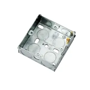 Steel 25mm Single Moulded box, Pack of 5