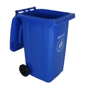 Charles Bentley 240 Litre Blue Wheelie Bin - Weatherproof and durable