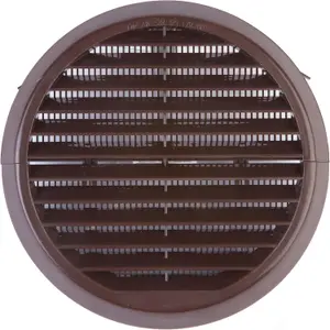 Xpelair SSWKBR Simply Silent Round Contour Wall Kit for Extractor Fans - Brown