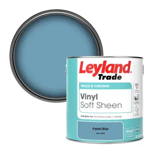 Leyland Trade Vinyl Soft Sheen Walls & Ceilings Emulsion Paint Pastel Blue (RAL 5024) - 2.5L