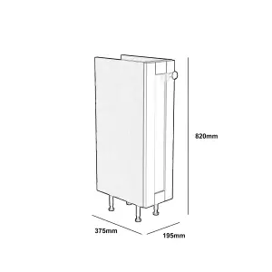 Ashford Matt Kombu green Shaker Freestanding Base unit (W)195mm (H)820mm