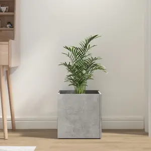 Berkfield Planter Box Concrete Grey 40x40x40 cm Engineered Wood