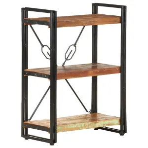 Berkfield 3-Tier Bookcase 60x30x80 cm Solid Reclaimed Wood