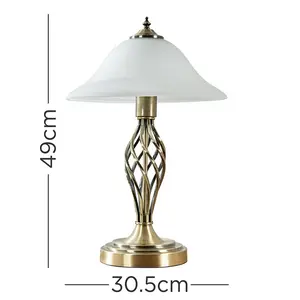 Mancia Metal Table Lamp (Set of 2) Antique Brass / No