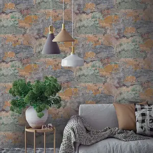 Holden Decor Concrete Texture Multicoloured Industrial Smooth Wallpaper