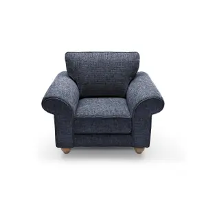 Ingrid Collection Armchair in Dark Blue