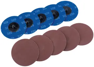 Draper  Aluminium Oxide Sanding Discs, 75mm, 320 Grit (Pack of 10) 75620