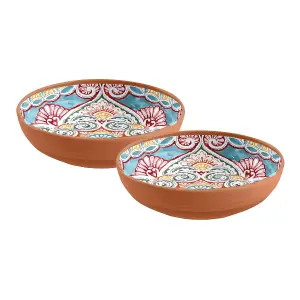 Purely Home Rio Corte Melamine Low Bowls - Set of 2