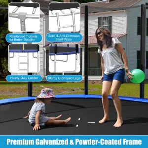 Costway 12 FT Outdoor Jumping Exercise Trampoline with Ladder