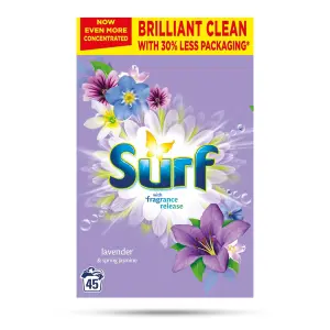 Surf Lavender & Spring Jasmine Laundry Powder 2.25kg, 90 Washes, 2Pk