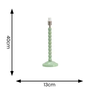 ValueLights Bobbles Sage Green Bobbin Table Lamp Base