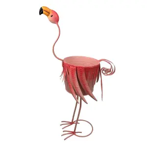 URBNLIVING Metal Flamingo Champagne Bucket Ice Bowl Cooler Party Garden Drinks