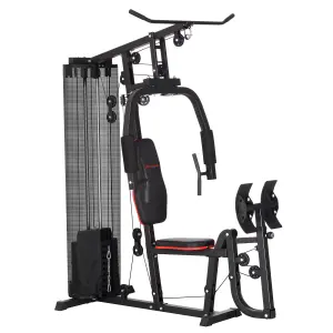 SPORTNOW Home Gym Machine Compact Multi Gym with 45kg Weight Stack