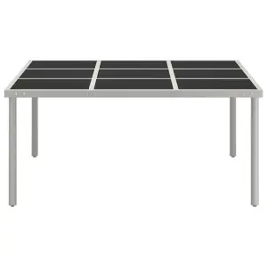 Berkfield Garden Dining Table 170x170x74.5 cm Glass and Steel