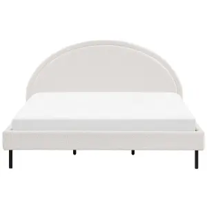 Boucle EU Super King Size Bed White MARGUT