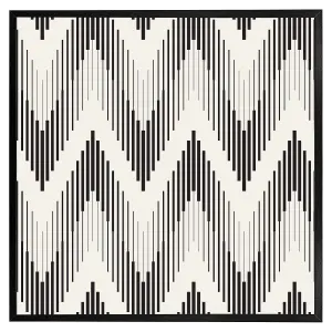 Geometric zig zag (Picutre Frame) / 16x16" / Grey