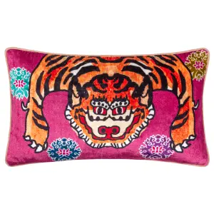 furn. Year Of The Tiger Velvet Feather Filled Cushion